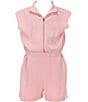Copper Key Big Girls Lounge Life Sleeveless Romper, Color:Pink - Image 1