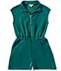 Copper Key Big Girls Lounge Life Sleeveless Romper, Color:Forest - Image 1