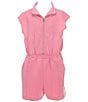 Copper Key Big Girls Lounge Life Sleeveless Romper, Color:Dragon Fruit - Image 1