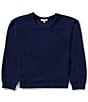 Copper Key Big Girls Lounge Life Sweatshirt, Color:Navy - Image 1