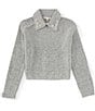 Color:Grey - Image 1 - Big Girls 7-16 Pearl Collar Sweater