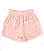 Color:Red - Image 2 - Big Girls 7-16 Pull On Striped Linen Shorts