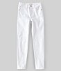 Color:White - Image 1 - Big Girls 7-16 Rip and Repair Denim Skinny Jeans