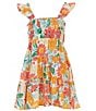 Color:Multi - Image 1 - Big Girls 7-16 Family Matching Ruffle Strap Floral Dress