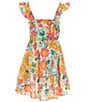 Color:Multi - Image 2 - Big Girls 7-16 Family Matching Ruffle Strap Floral Dress