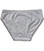 Color:Gray Heather - Image 2 - Big Girls 4-18 Seamless Basic Hipster Panties