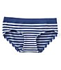 Color:Navy Stripe - Image 1 - Big Girls 7-16 Seamless Stripe Girlshort Panties