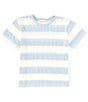 Copper Key Big Girls 7-16 Short Sleeve Big Stripe Relaxed Boxy T-Shirt, Color:Blue - Image 1