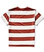Color:Burgundy - Image 2 - Big Girls 7-16 Short Sleeve Big Stripe Relaxed Boxy T-Shirt