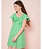 Copper Key Big Girls 7-16 Short Sleeve Ruffle Bow Dress, Color:Green - Image 3