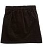 Color:Black - Image 2 - Big Girls 7-16 Velvet Side Button Skirt