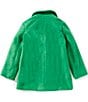 Copper Key Big Girls Faux Wool Button Front Coat, Color:Green - Image 2