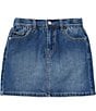 Copper Key Big Girls Flip Out Denim Skirt - Image 1