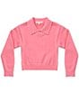 Copper Key Big Girls Pearl Collar Sweater - Image 1