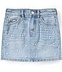 Copper Key Big Girls Pearl Denim Skirt - Image 1