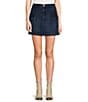 Copper Key Cargo Denim Mini Skirt, Color:Dark Wash - Image 1