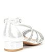 Color:Silver - Image 2 - Girls' Charrming Glitzy Rhinestone Strappy Dress Sandals (Toddler)