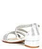 Color:Silver - Image 3 - Girls' Charrming Glitzy Rhinestone Strappy Dress Sandals (Toddler)