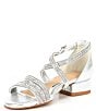 Color:Silver - Image 4 - Girls' Charrming Glitzy Rhinestone Strappy Dress Sandals (Toddler)
