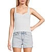 Color:White - Image 1 - Cinch Front Tank Top