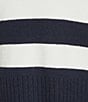 Copper Key Collared Stripe Sweater, Color:Navy/Ivory - Image 4