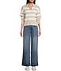 Copper Key Collared Stripe Sweater, Color:Oatmeal/Ivory - Image 3