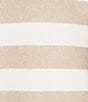 Copper Key Collared Stripe Sweater, Color:Oatmeal/Ivory - Image 4