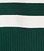 Copper Key Collared Stripe Sweater, Color:Green/Ivory - Image 4
