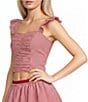 Copper Key Coordinating Cropped Gingham Tank - Image 1