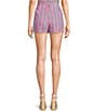 Copper Key Coordinating Stripe Print Wrap Skort, Color:Pink Multi - Image 2