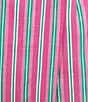 Copper Key Coordinating Stripe Print Wrap Skort, Color:Pink Multi - Image 4