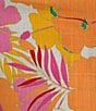 Copper Key Coordinating Woven Tropical Floral Printed Tank Top, Color:Orange Multi - Image 4
