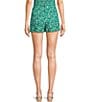 Copper Key Coordinating Ditsy Floral Print Wrap Skort, Color:Green - Image 2