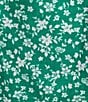 Copper Key Coordinating Ditsy Floral Print Wrap Skort, Color:Green - Image 4
