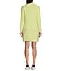 Color:Citron - Image 2 - Cozy Teddy Mock Neck Pull-Over Sweater Dress