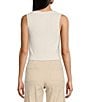 Color:Ivory - Image 2 - Cropped Sweater Tank