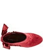Color:Dark Red - Image 5 - Curtsey Suede Tweed Bow Back Booties