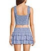 Copper Key Daisy Floral Square Neck Coordinating Top - Image 2