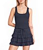 Copper Key Danielle Americana Solid Scoop Neck Tank - Image 1