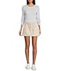 Copper Key Denim Pleated Mini Skirt - Image 3