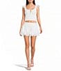Copper Key Drawstring Front Eyelet Coordinating Mini Shorts - Image 5