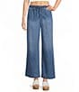 Copper Key Drawstring Wide Leg Denim Pants - Image 1