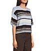 Copper Key Elbow Sleeve Striped Sweater - Image 3