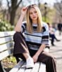 Copper Key Elbow Sleeve Striped Sweater - Image 6