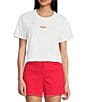 Color:White - Image 1 - Embroidered Heart Box T-Shirt