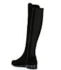 Color:Black - Image 3 - Faya Wide Calf Suede Tall Rising Boots