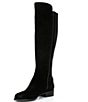 Color:Black - Image 4 - Faya Wide Calf Suede Tall Rising Boots