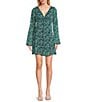 Copper Key Floral V Neck Chiffon Dress - Image 4