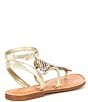 Color:Light Gold - Image 3 - Flutter Metallic Rhinestone Butterfly Thong Sandals