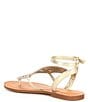 Color:Light Gold - Image 4 - Flutter Metallic Rhinestone Butterfly Thong Sandals